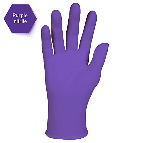 Kimberly-Clark Kimtech KC 500 55083-5.9 Mil, Ambidextrous Nitrile Exam Gloves (Purple, 9.5", Large Size) -10 Box -Pack of 1000 Gloves