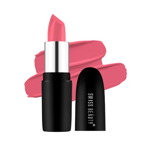 Image of Swiss Beauty Pure Matte Creamy Lipstick | Non-drying, Highly pigmented Lipstick | Shade- Peach, 3.8gm|