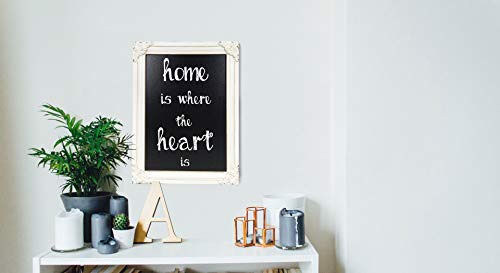 Nikky Home Decorative Chalk Board Farmhouse Kitchen Chalkboard Wall Sign Framed Hanging Display Non-Porous Easy To Clean 16" X 12" Rustic Blackboard For Weddings, Birthdays, Restaurant, Menu #TOP5