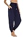 Sykooria Pantalon Sarouel Femme pour Pilate Hippie Yoga Fitness Danse Sport Taille Haute Bouffant Pants