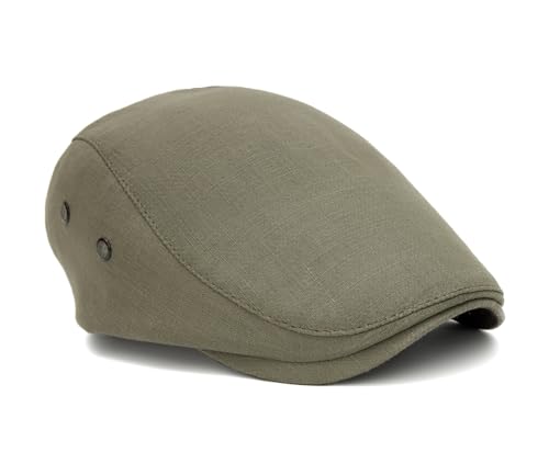 Image of Quanhaigou Unisex Denim Newsboy Hats Flat Ivy Gatsby Cabbie Driving Berets Hat Cotton Dad Cap for Men Women