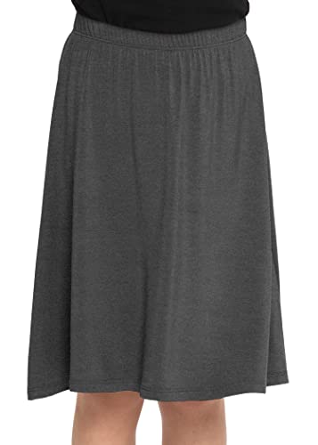 Image of STRETCH IS COMFORT Girls Skirts Flowy A Line Knee Length and Ankle Length | Elastic Waist, Kids School Skirt, Girls Maxi Skirt, Black Skirt For Girls, Faldas Para Ninas, Girls Long Skirt, Long skirts