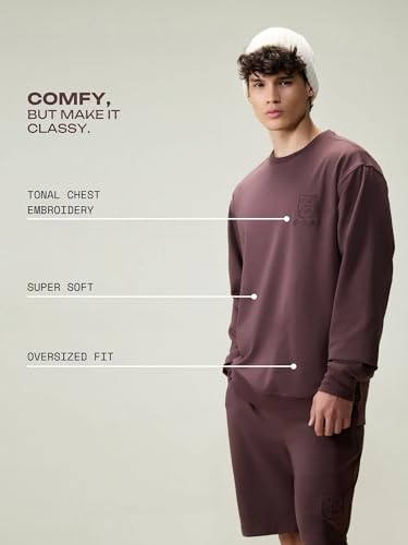 Image of CAVA Men's Everywear Oversized Sweatshirt for Men | Cozy Soft Terry Pullover, Casual Loungewear Top, Relaxed Fit for Layering, Home, Travel & Street Style