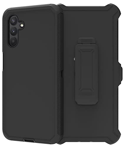 for Samsung Galaxy A13 5G Case with Belt Clip Holster, 2 x Screen Protector, [Military Grade Drop] Protection Heavy Duty Full Body Shockproof Rugged Protective Cover for Samsung A13 5G (Black)