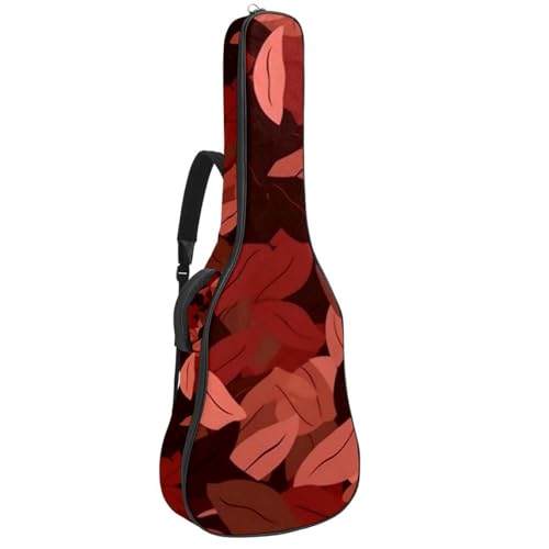 Sac pour guitare imperméable feuilles rouges pour vos répétitions