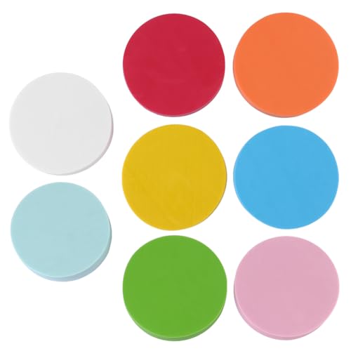 DOITOOL Kit de Sculpture Tampon Caoutchouc Rond 8 Pièces pour Estampage DIY Briques D'éponge en Caoutchouc Solide et Précises pour Création Personnalisée Couleur Couleur Aléatoire