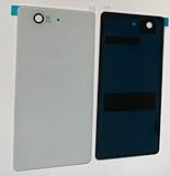 Lysee Mobile Phone Housings & Frames - Case for Sony Xperia Z3 Compact Z3 Mini D5803 D5833 Back Glass Battery Cover Door Rear Housing Panel Battery Cover with Glue - (Color: White)