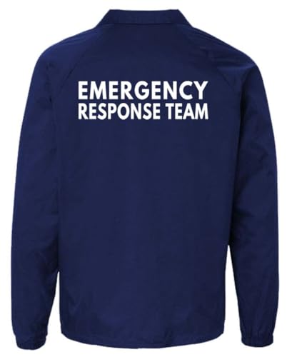 Service and First Responders Emergency Response Team Coaches Jacket Event Staff Men’s and Women’s Windbreaker