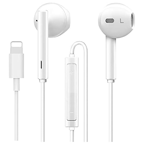 Wired Headphones for iPhone, In-Ear Headphones with Lightning Connector and Volume Control HiFi Stereo Sound with Built-in Microphone, Compatible with iPhone 12/11/13/XS/X/XR/8/7/8Plus Cover