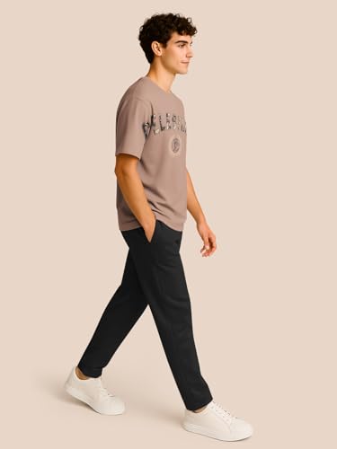 Image of BULLMER Trendy Half Sleeve Oversized Cotton Blend Crew Neck Tshirt for Men - Pack of 2