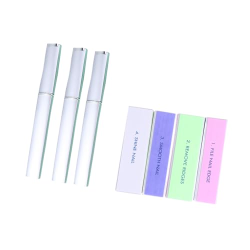 Healeved Unghie in Vetro Buffer Per Manicure e Colorate Per Cura Delle Unghie Nail Art Custodia Rigida Inclusa