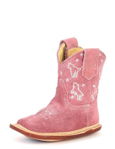 Roper Baby Girls Cowbabies Best Friends (Infant/Toddler) Western Boot, Pink, 3