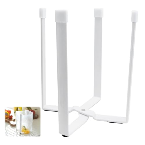 TULEBOLIAN Botellas Secador, Escurrebotellas Plegable, para 4 Botellas,Metálico Escurridor Biberones, para Biberones, Botellas y Vasos,Blanco