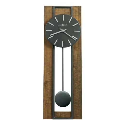 Howard Miller Zion Pendulum Wall Clock – Modern Home Decor Clock Stunning Battery Operated Quartz Timepiece Ideal for Living Rooms Kitchens Offices & Outdoor Spaces Elegant Wall Decor