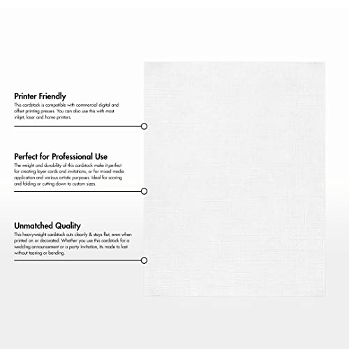 Lux Cardstock 8.5 X 11 Inch, White Linen 250/Pack (81211-C-90-250) #TOP7