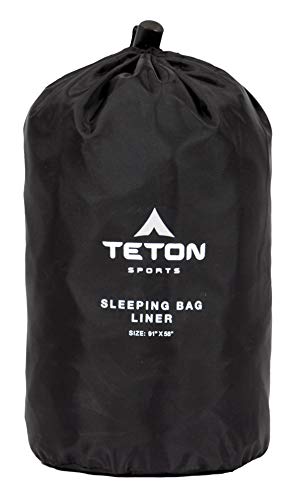 TETON Sports Sleeping Bag Liner; A Clean Sheet Set Anywhere You Go; Perfect for Travel, Camping, and Anytime You’re Away from Home Overnight; Machine Washable; Travel Sheet Set for Your Sleeping Bag