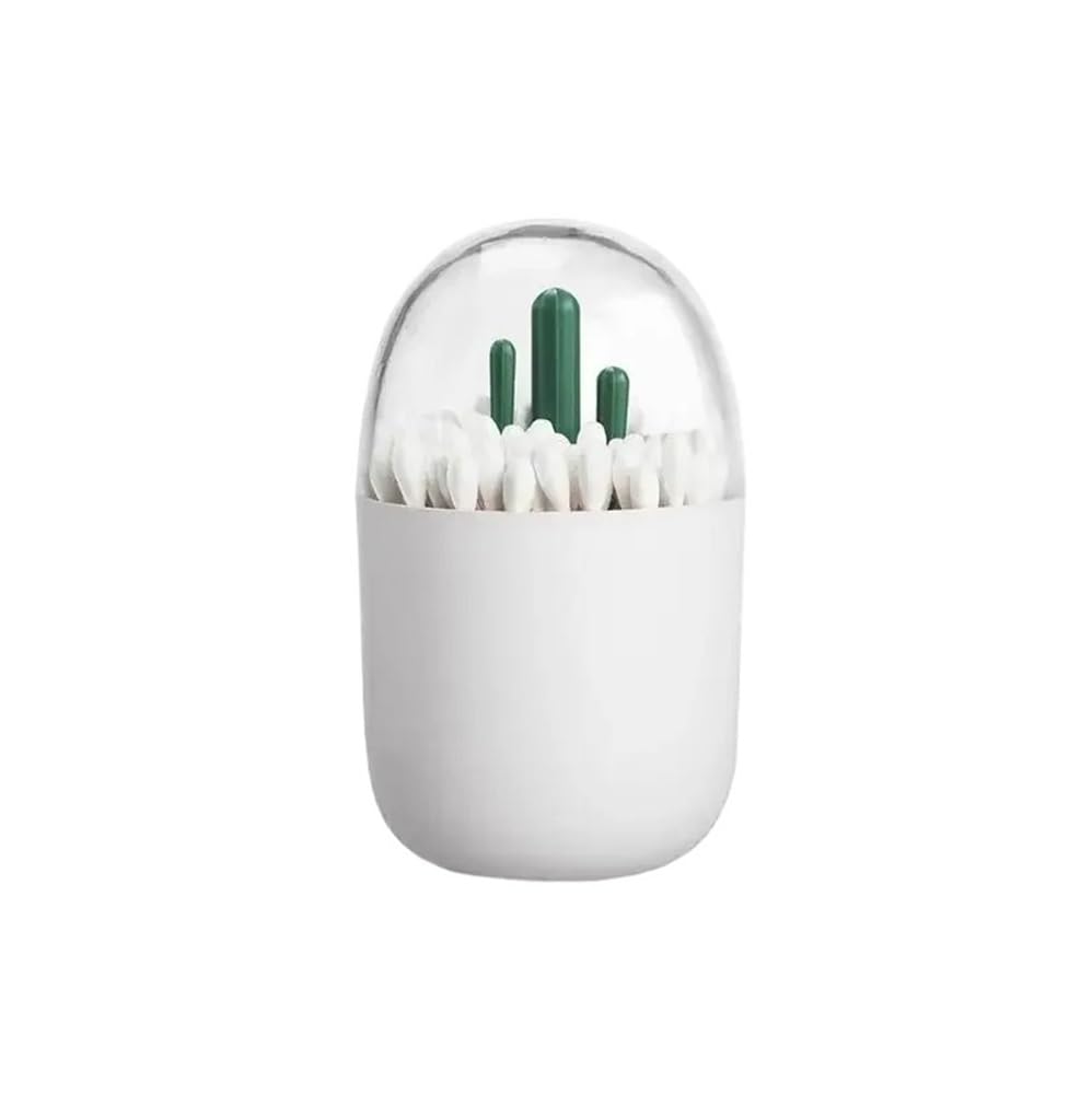 TIANSHENGQI Creative Toothpick Holder Plastic Cotton Swab With Cute Mini Cactus Trees Rabbit Table Accessories Home Decor(B)