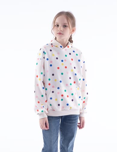 Image of WELAKEN Girls and Toddlers' Pullover Printed Hoodie Sweatshirt with Kangaroo Pocket