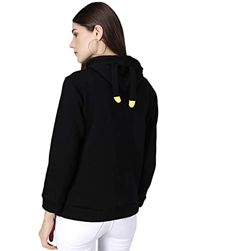 Image of Women's Printed Sweatshirt with Hoodie- Abstract Print-Stylish Pullover for Girls and Women