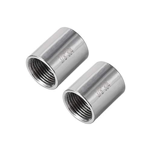 Up To 40% OFF uxcell Stainless Steel 304 Cast Pipe Fittings Coupling Fitting 3/8 X 3/8 G Female 2pcs
