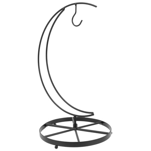 Cabilock Iron Fruit Plate Hook and Moon Shaped Banana Grape Hanger Stand, Indoor Kitchen Storage Rack for Fruit Display and Hanging, Sturdy Iron Hanging Stand for Home and Outdoor Use