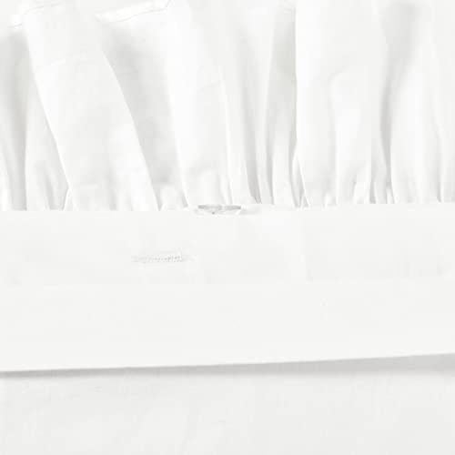 Image of Lush Decor Reyna Ruffle Cotton Duvet Cover Set 3 Piece Set King, Pure White - King Size Bedding Set - White Duvet King- Ruffled Bedding - Coquette Decor
