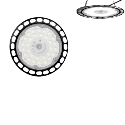 KKGCDVZKL High Bay LED Light UFO Super Bright AC220V 200W 300W Waterproof Atelier Garage Industrial(50W,Cold White)