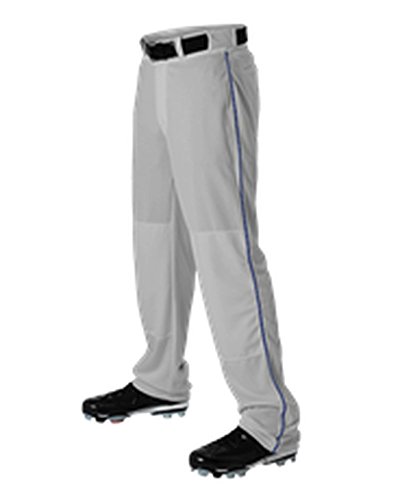 Alleson Adult Baseball Pant with Braid Grey, Royal 2X 605WLB 605WLB-GRRO-2X