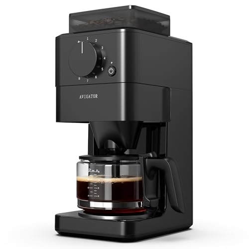 Avigator 10-Cup Coffee Maker with Built-in Grinder