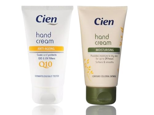 2x Lidl - Cien | Hand Cream | Anti Aging - with Q10 & UV Filters + Moisturising - Keeps moist for up to 24 hours - 75mL Each