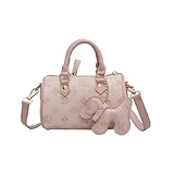 👜Ampio Scomparto Principale--17*10*12 cm (L*P*A). Nonostante le dimensioni compatte, questa borsa Boston è dotata di una spaziosa tasca principale che può contenere facilmente i tuoi oggetti essenziali quotidiani, tra cui smartphone, auricolari, chiavi, cosmetici e tovaglioli di carta. L'interno è progettato per massimizzare lo spazio, con spazio sufficiente per riporre tutti i tuoi oggetti indispensabili senza sembrare ingombrante, rendendola pratica ed elegante per l'uso quotidiano.