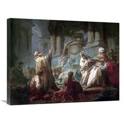 30 in. Jeroboam Sacrificing to The Idols Art Print - Jean Honore Fragonard