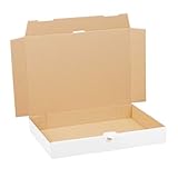 smiley pack 25 Maxibriefkartons 350 x 250 x 50 mm weiss (25 Stück) DIN A4+ Maxibrief Versandkarton Warensendung Büchersendung mit Steckverschluss