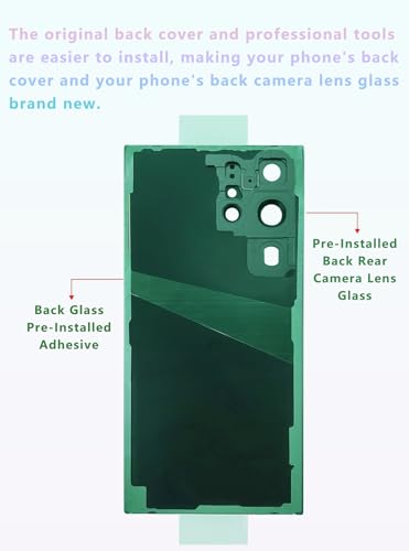 Image of Galaxy S23 FE Rear Back Cover Replacement with Pre-Installed Camera Lens+Tools+Pre-Adhesive for Samsung Galaxy S23 FE SM-S711U S711W All Carriers (Blue) (Blue)