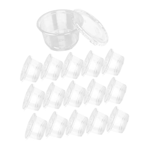 MAGICLULU 50個 使い捨てプラスチックプリンカップ 蓋付き デザートやアイスクリーム 冷製スープ対応 店舗用透明容器