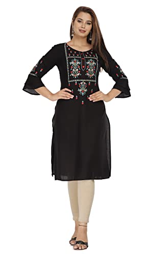 Image of Chahit Women's Rayon Straight Kurta