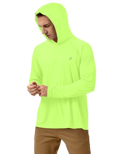Image of Roadbox Mens Fishing Sun Hoodie, Long Sleeve UPF 50+ UV Protection Shirts