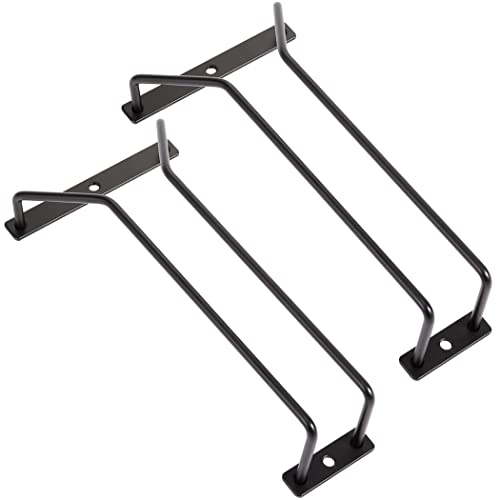 Dianoo 2 Soportes para Copas de Vino Debajo del Gabinete - Estante de Metal, Colgador de Almacenamiento, 22,5 cm