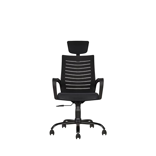 Image of CELLBELL Desire C104 Mesh High Back Ergonomic Office /Study Revolving /Computer Chair for Work from Home - Metal Base, Seat Height Adjustable, Black