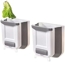 سلة مهملات قابلة للطي لسطح الطاولة مع حامل أكياس مخلفات محمولة للمطبخ C