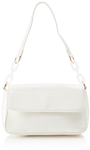 Borsa a tracolla femminile NALLY Women\'s - Borsa a tracolla con stampa rettile, colore: Bianco, bianco