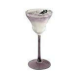 CFY652 Vasos Agua Copas de martini con pie, 190 ml. Elegantes copas cóctel colores. coupé tallo largo Vaso de Cristal(Purple)