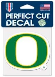 Wincraft NCAA University of Oregon 95559012 - Calcomanía de color de corte perfecto, 4 x 4 pulgadas, negro