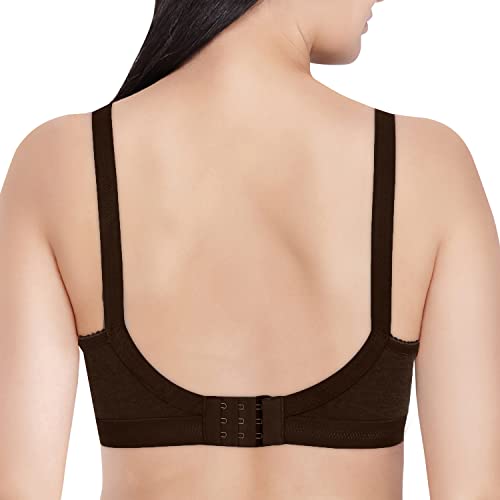 Image of Women's Poly Cotton Non-Padded Wire Free Full Coverage Bra
