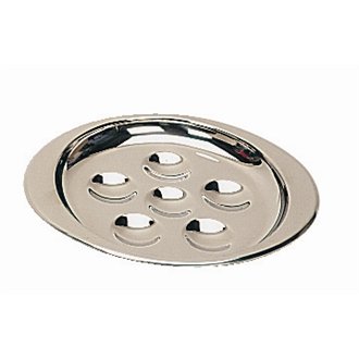 Snail Dish 13.5 cm diameter with six holes.