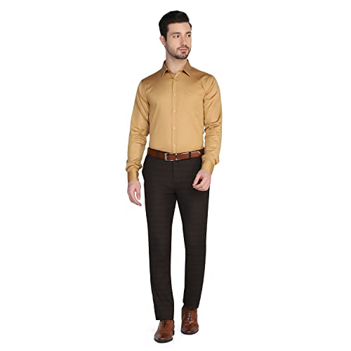 Image of blackberrys Printed Polyester Viscose Slim Fit Mens Work Wear Trousers