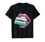 Retro 80s Cassette Love Lip Graphic Tee