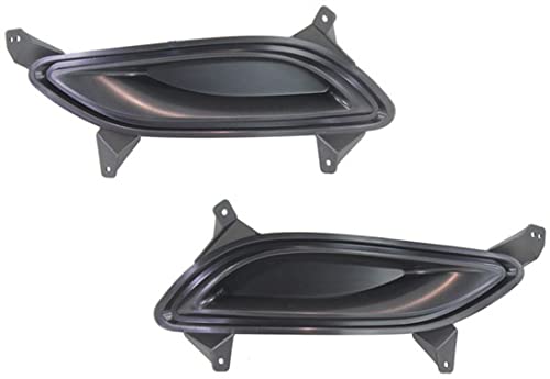 Evan Fischer Fog Light Cover Set Compatible With 2011-2013 Hyundai Sonata, Primed Front Driver and Passenger Side HY1039110 HY1038110