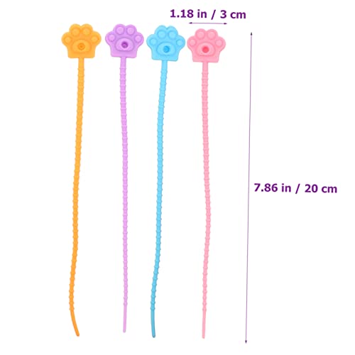 Tofficu 20pcs Cable Management Tie Reusable Silicone Zip Ties Organize Home Office Travel Desk Toolbox miniatura 2