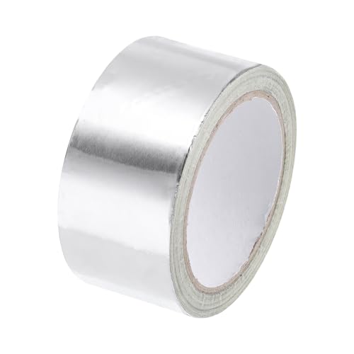 Image of uxcell Aluminum Foil Tape 1.9 Inch x 30 Yards Silver High Temperature Tape for HVAC, Sealing, Patching Hot and Cold Air Ducts 1 Pcs